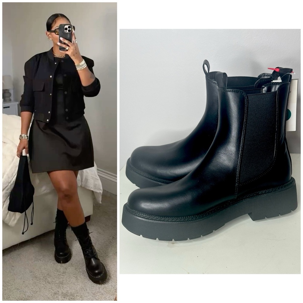 A NEW DAY MEMORY FOAM BLACK CHELSEA BOOTS- NWT -9